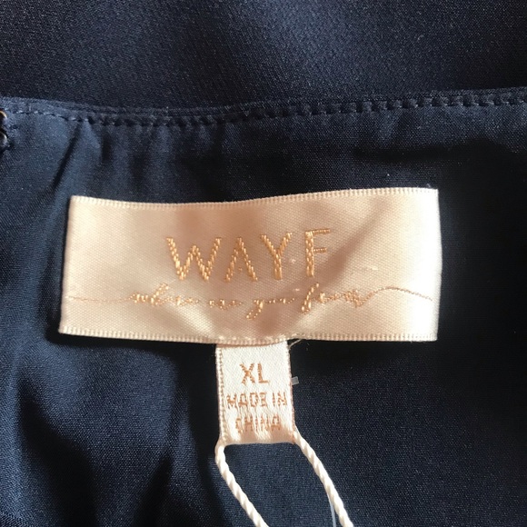 WAYF Navy Slitted Maxi Dress - Picture 10 of 10